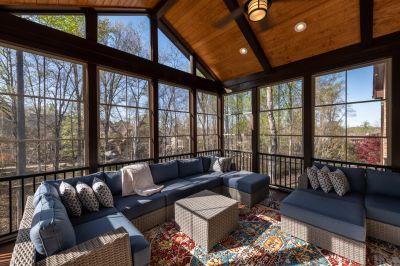 Cozy Sunroom with Seating